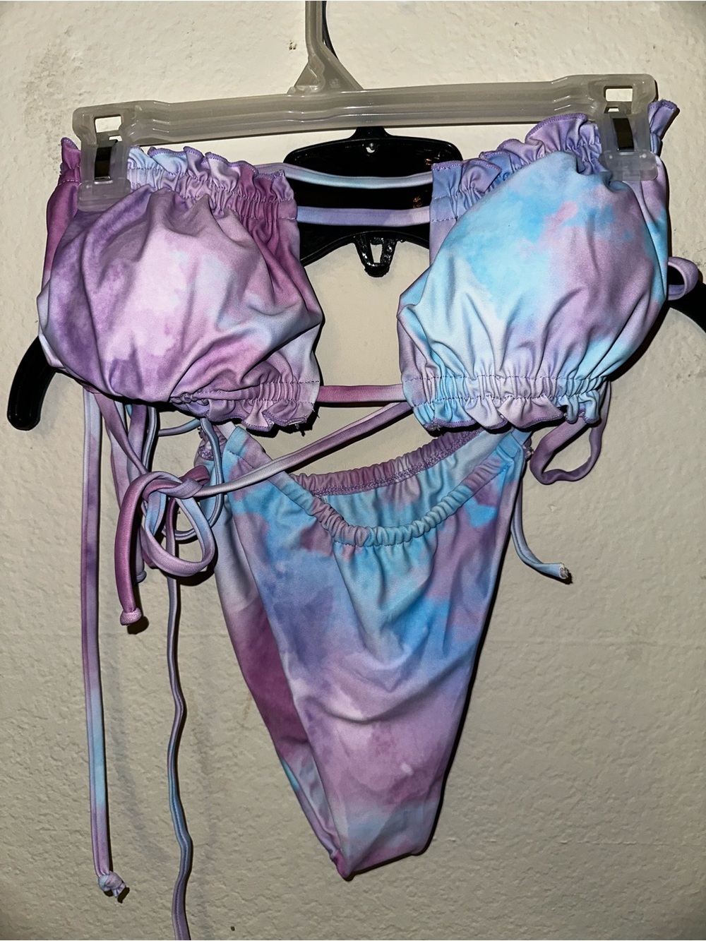 Peddney purple and blue bikini set size medium